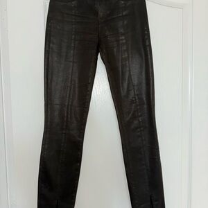 L'AGENCE jyothi dark green coated Skinny Jeans